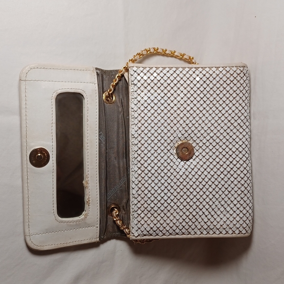 Vintage Whiting & Davis 80's White Shoulder Bag - Picture 6 of 10
